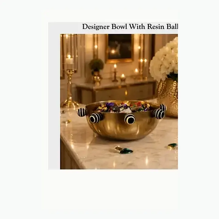 Designer Bowl With Resin Balls alternate view