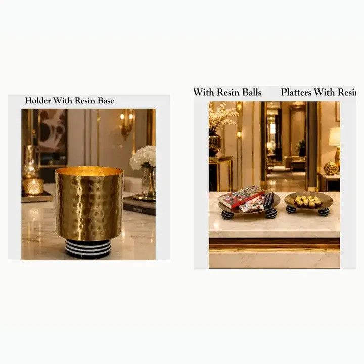 Hammered Tealight Holders & Platters