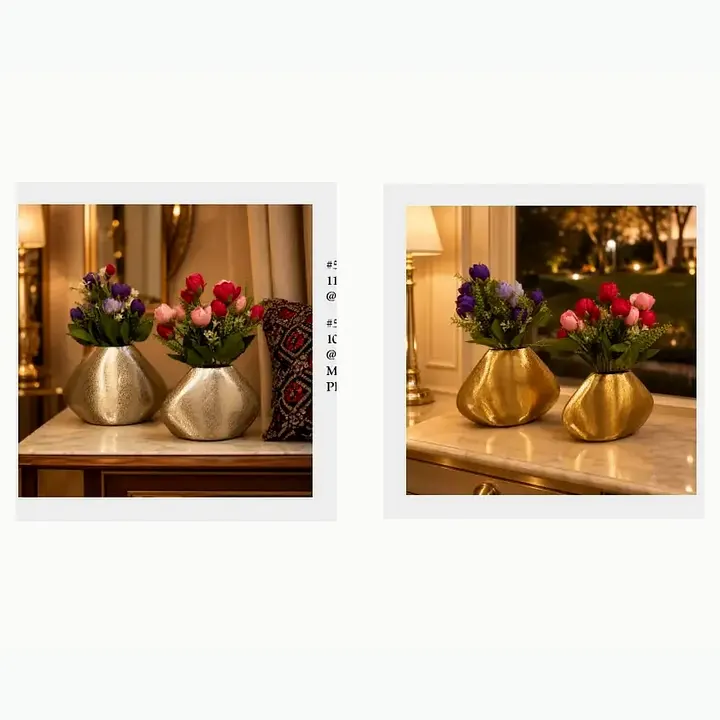 #5647 11X2.8X8 @895 #5648 10x2x6.5 @600 Metal Décor Planter