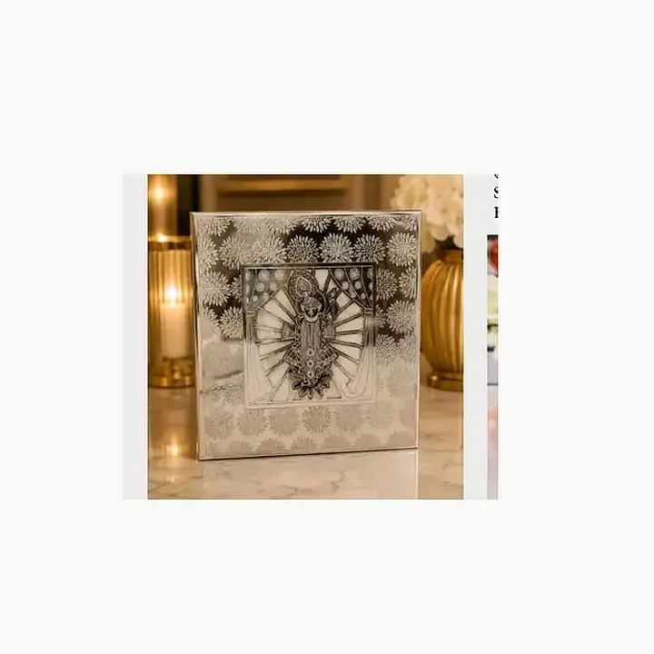 Silver Plated Box With Resin detail