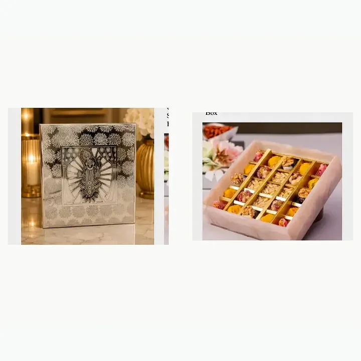 Silver Plated Box With Resin