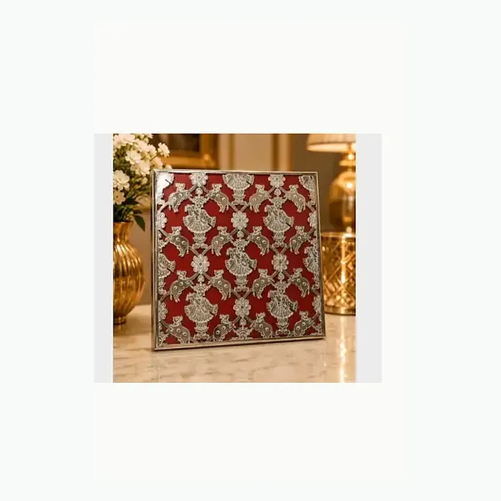 Silver Plated Box With Resin Box detail