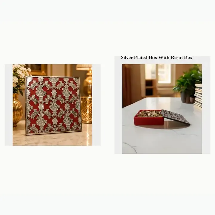 Silver Plated Box With Resin Box