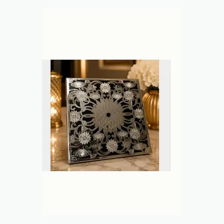 Silver Plated Box With Resin Box detail