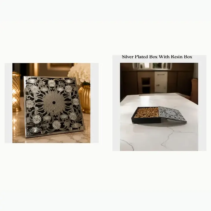 Silver Plated Box With Resin Box