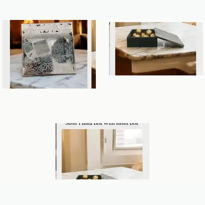 Silver Plated Box With Resin Box