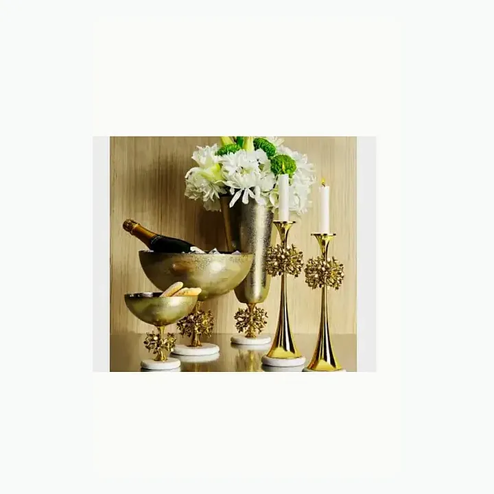 Brass Vase With Marble Base detail