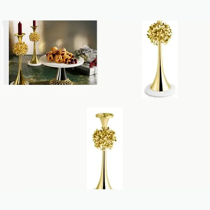 Brass Candle Holder With Marble Base