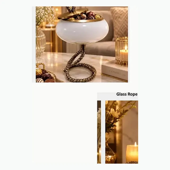 Glass Rope Candle Holder detail