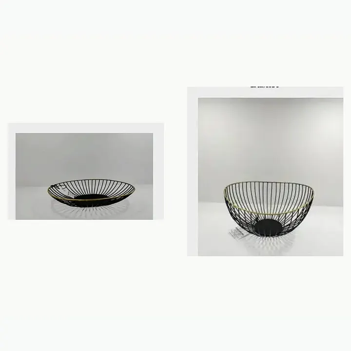#5107 12X9X2.5 @260 Décor Metal Basket #5106 10X10X6 @225 Décor Metal Basket