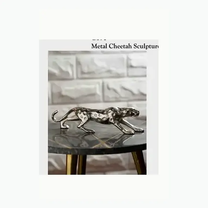 #1005 21X5X5 @1690 Metal Cheetah Sculpture #1004 11X2.5X3 @590 Metal Cheetah Sculpture detail