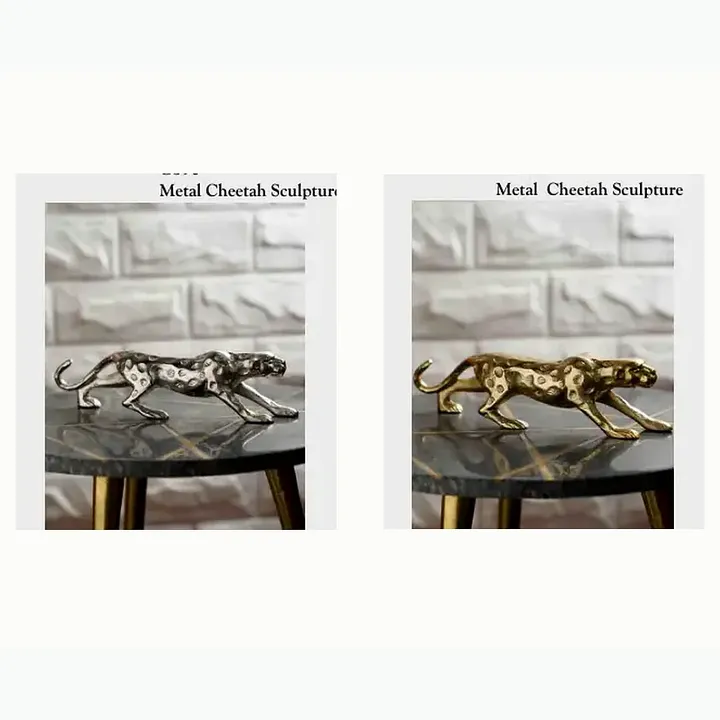 #1005 21X5X5 @1690 Metal Cheetah Sculpture #1004 11X2.5X3 @590 Metal Cheetah Sculpture