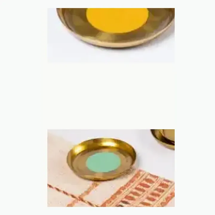 #5653 4x4x0.5 @650/set Metal Décor Enamel Coaster Set Of 4 Pcs alternate view