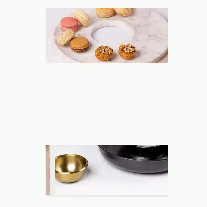 Marble & Metal Donut Serving Trays alternate view
