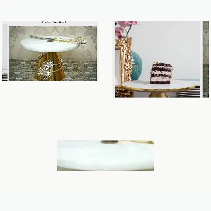 #5607 9.5x9.5x4 @700 Marble Cake Stand #5608 12x12x7 @1200 Marble Cake Stand