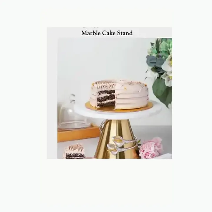#5608 12x12x7 @1200 Marble Cake Stand #5608 12x12x7 @1200 Marble Cake Stand alternate view