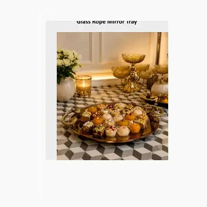 Glass Rope Mirror Tray alternate view