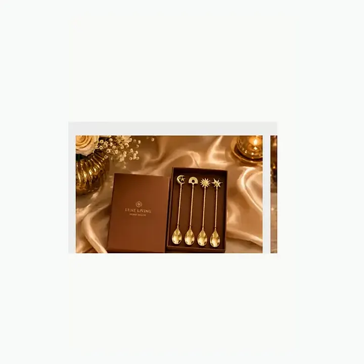 Brass Spoon Set of 4 – 22 cm / 16.5 cm detail