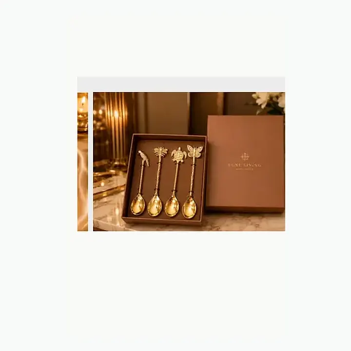 Brass Spoon Set of 4 – Design 2 alternate view