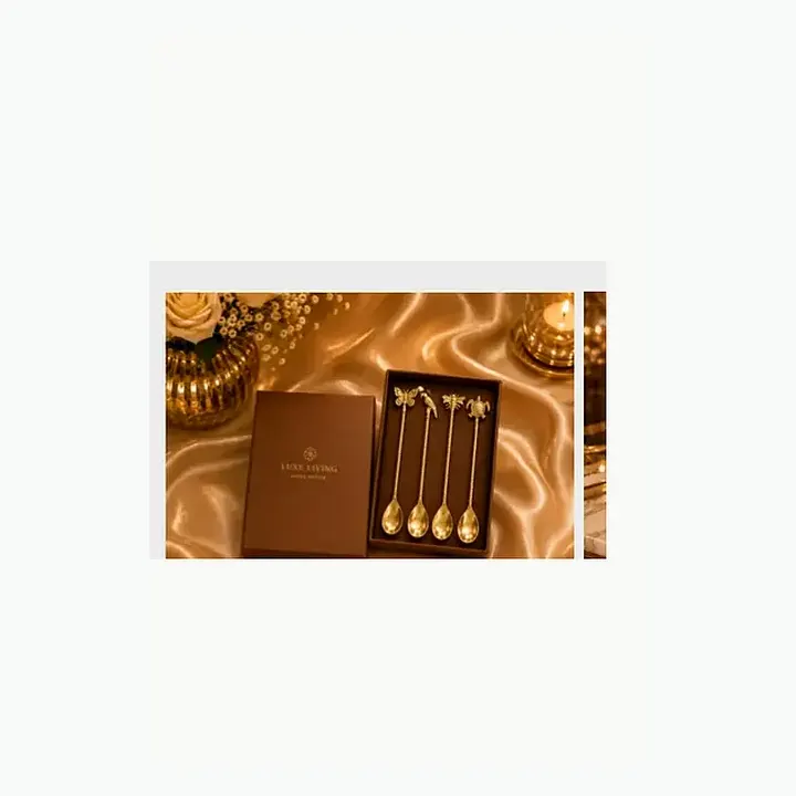 Brass Spoon Set of 4 – Design 2 detail