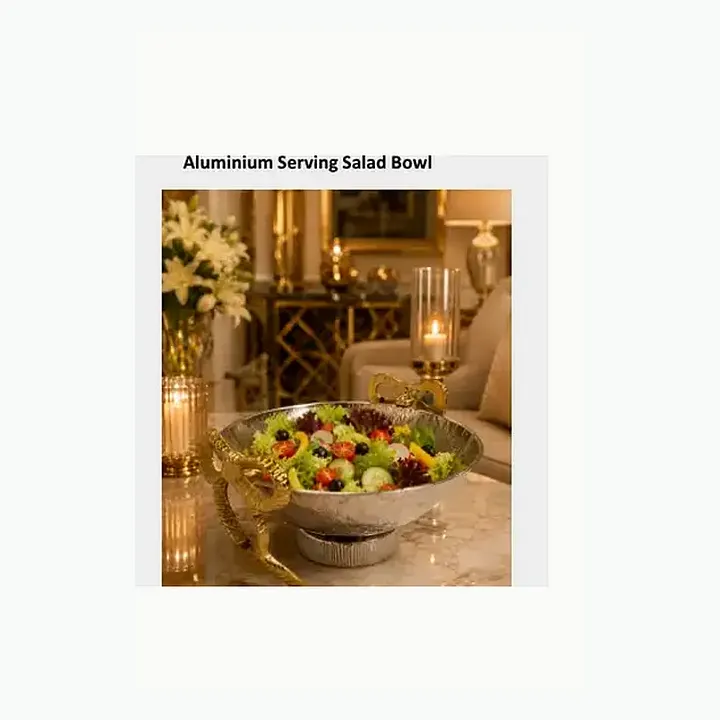 Aluminium Serving Salad Bowl detail