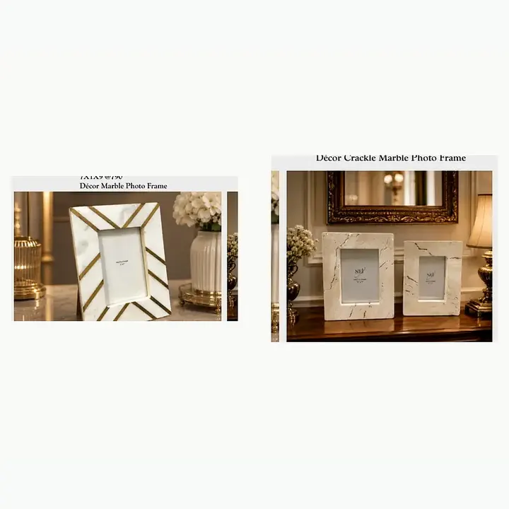 Décor Crackle Marble Photo Frame