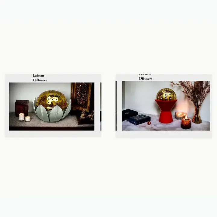#5952 5X5X8 INCH @ 580 Lobaan Difusers #5951 5X5X4 INCH @ 480 Lobaan Diffusers