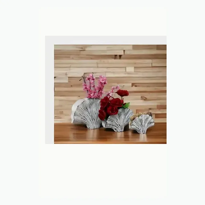 White Wash Metal Desk Planters alternate view