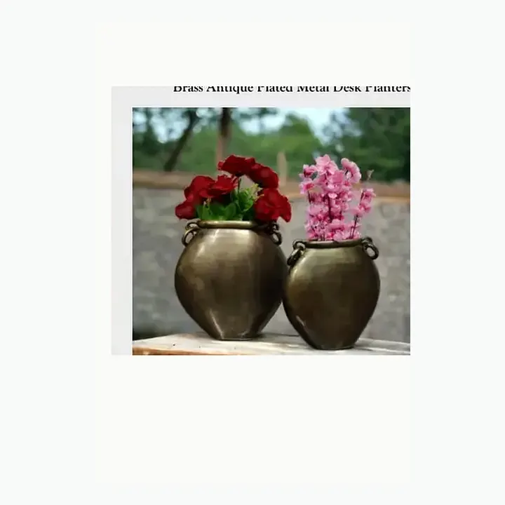 Silver Plated Metal Desk Planters alternate view