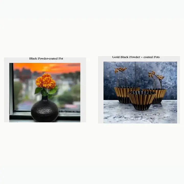 Black Powder-coated Pot