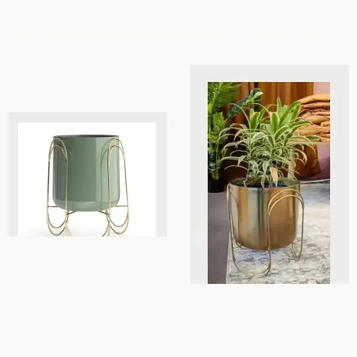 Décor Planters with Enamel Finish