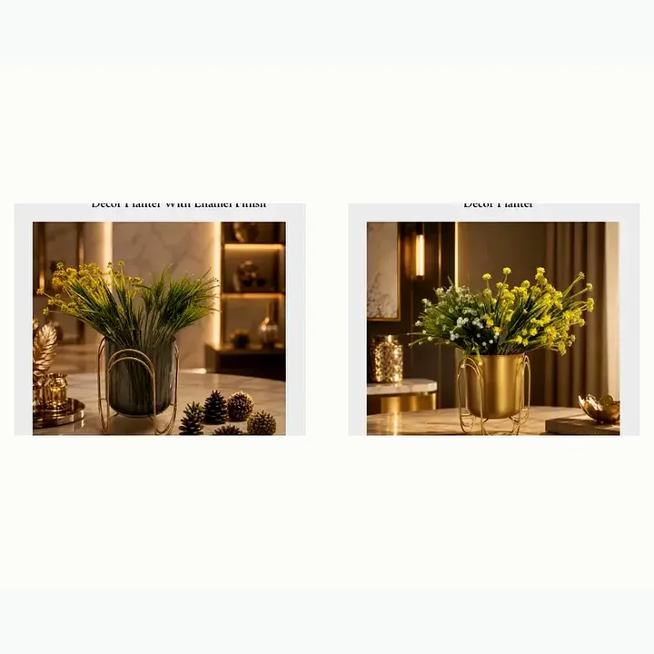 #5659 8X8X11 @560 Décor Planter With Enamel Finish #5660 8X8X11 @560 Décor Planter