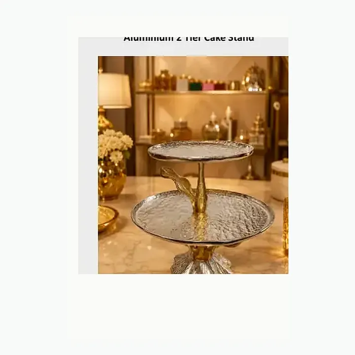 Aluminium 2 Tier Cake Stand alternate view
