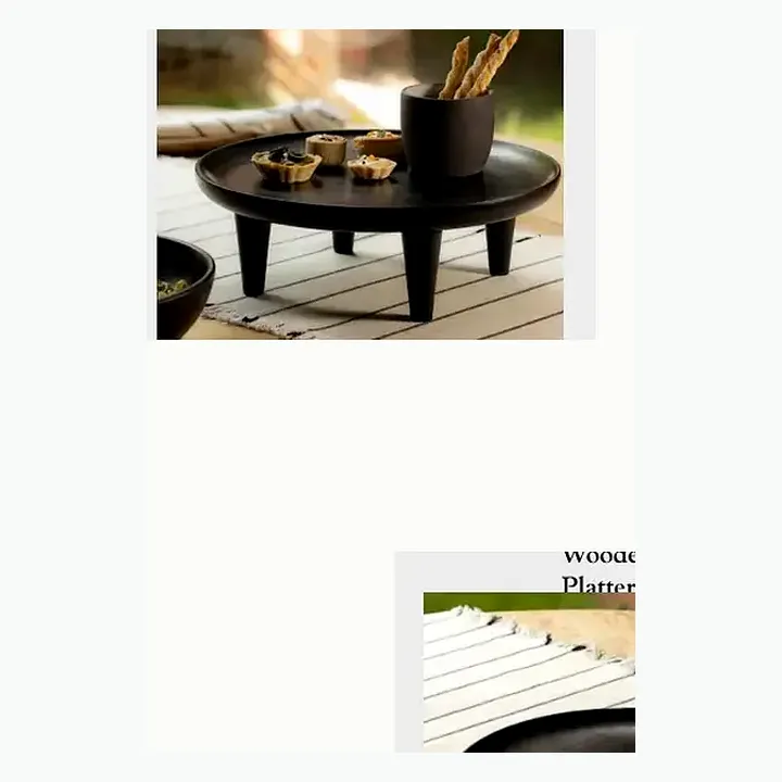 #948 13.5X13.5X4 @590 Wooden Décor Platter #949 12X12X3 @490 Wooden Décor Platter detail