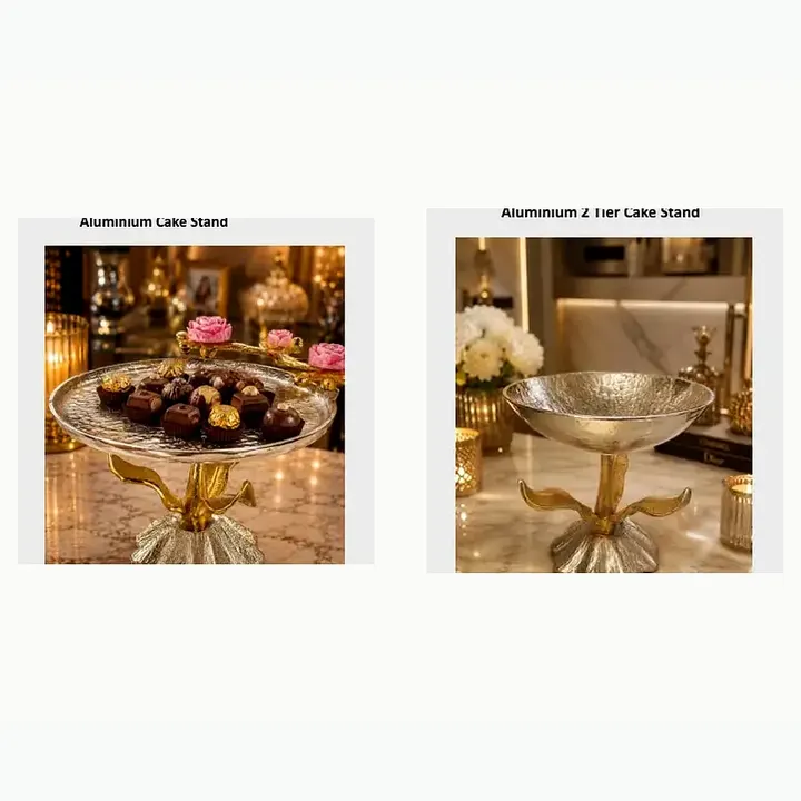 Aluminium 2 Tier Cake Stand