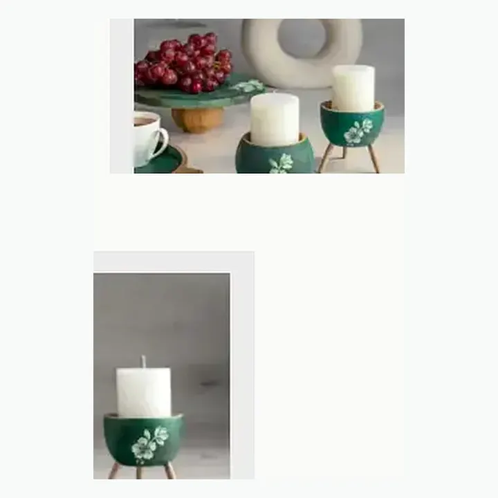 Wooden Candle Holder With The alternate view