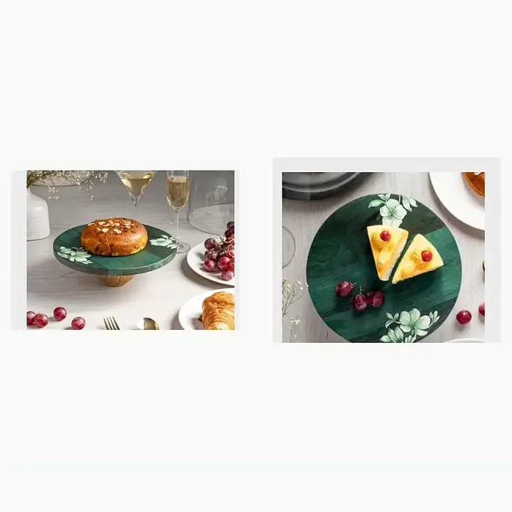 Wooden Cake Stand With The