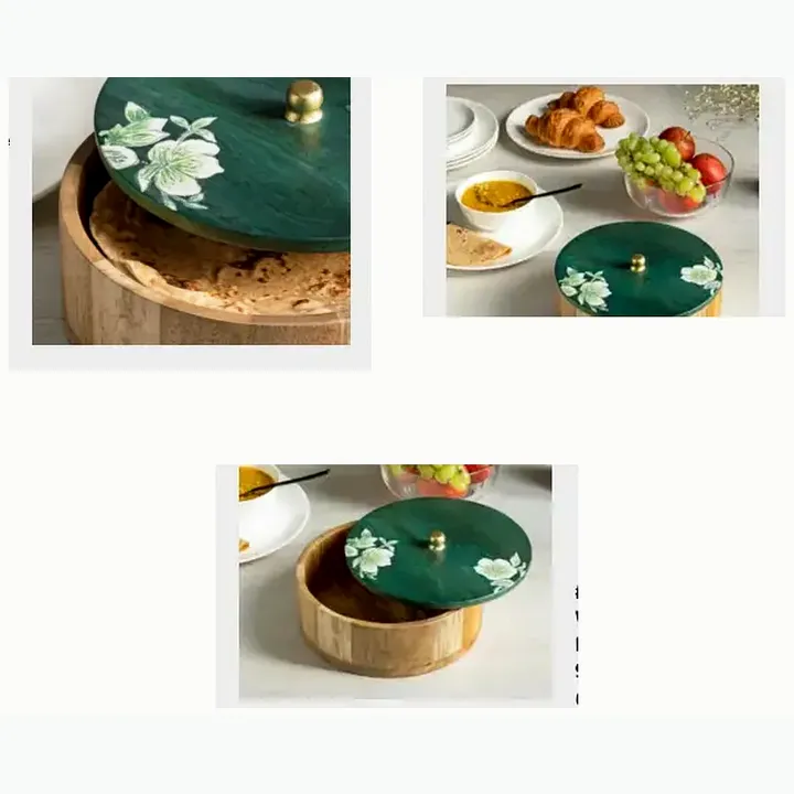 Wooden Roti Box With The