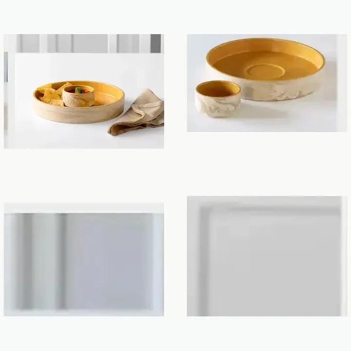 Wooden Chip Dip Tray With