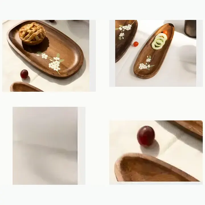 Wooden Serving Tray With