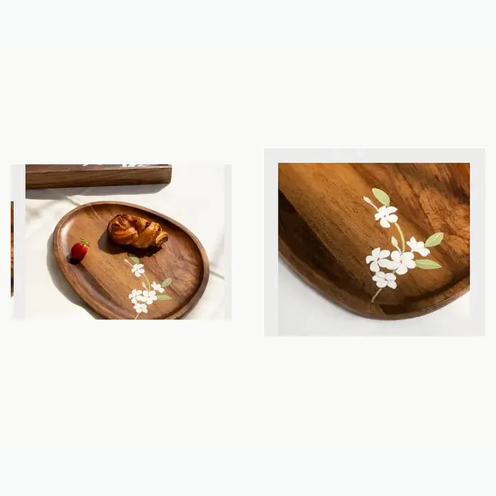 Wooden Serving Tray With