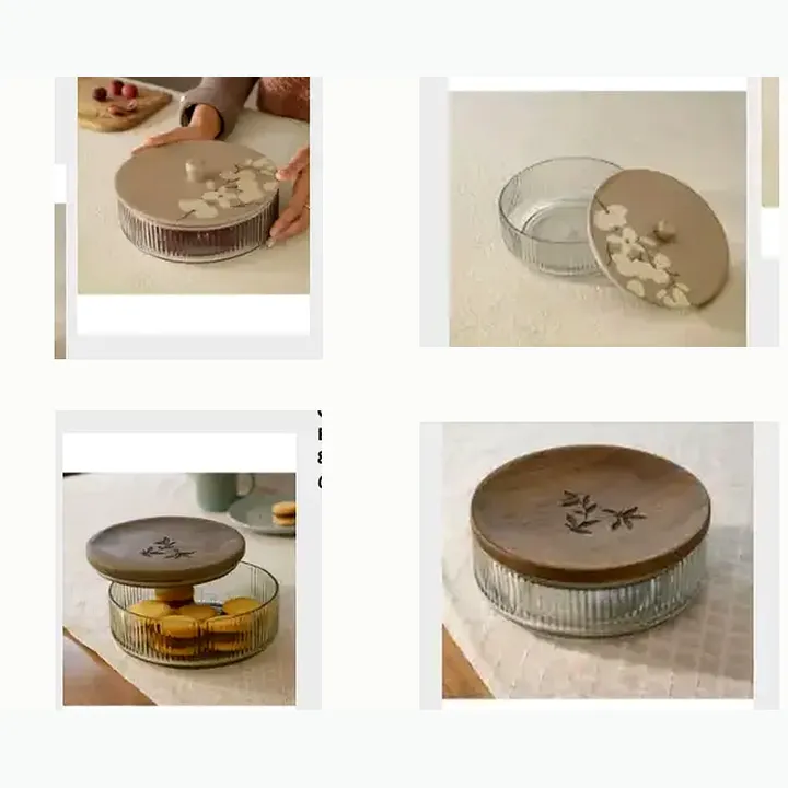 Glass Cookies Jar With