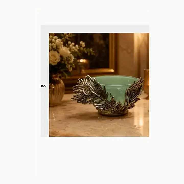 Feather Glass Bowl #6374 alternate view