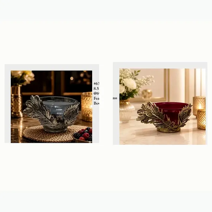 Feather Glass Bowl #6374 – Variant