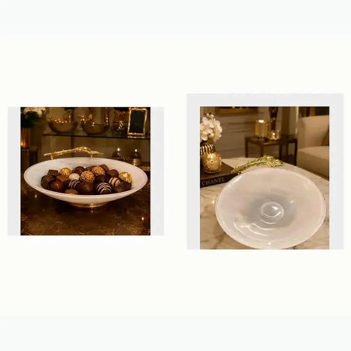 Feather Glass Bowl
