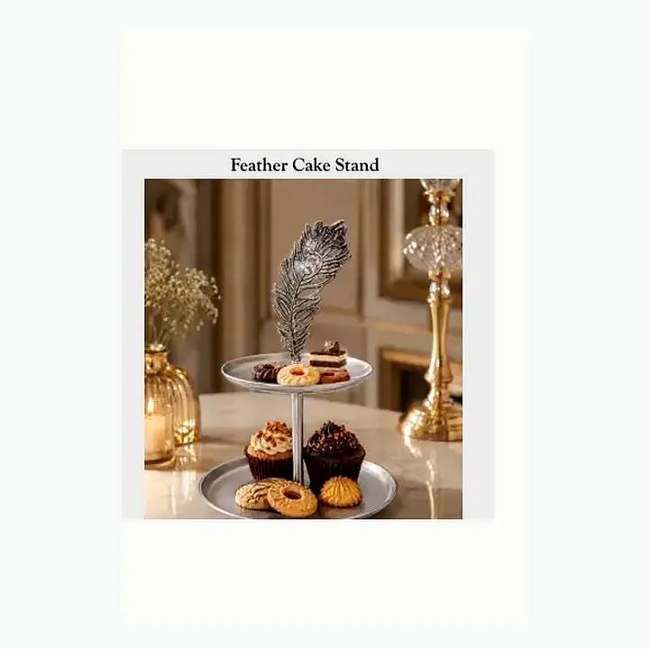 #6419 10x10x19 @1250 Feather Cake Stand #6419 – Grey 10x10x19 @1190 Feather Cake Stand detail