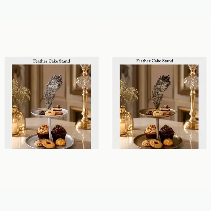 #6419 10x10x19 @1250 Feather Cake Stand #6419 – Grey 10x10x19 @1190 Feather Cake Stand