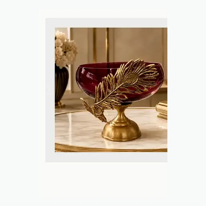 Feather Glass Bowl #6411 alternate view