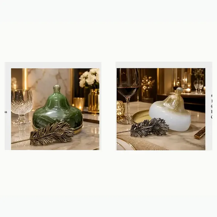 #6414 11x11x10 @1600 Feather Glass Cake Dome