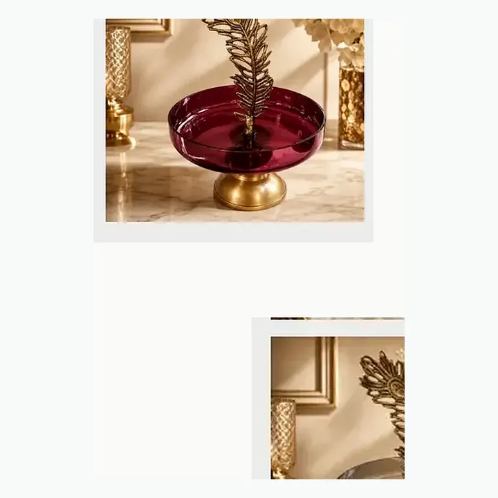 Feather Décor Tray detail